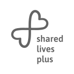 The logo of Shared Lives Plus, a client of Hopeful Studio.