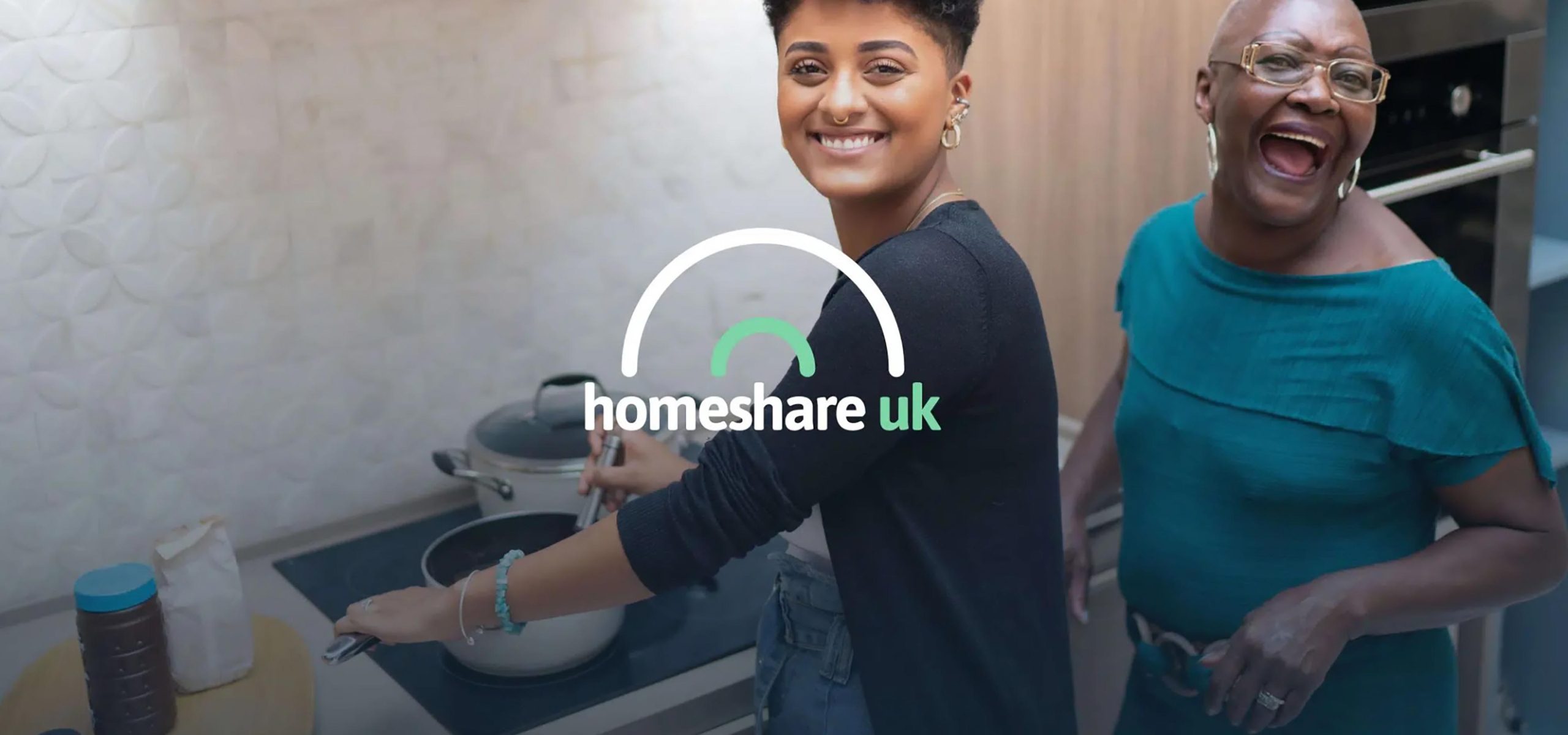 The hero image for Homeshare UK, a project of Liverpool based design agency, Hopeful Studio.